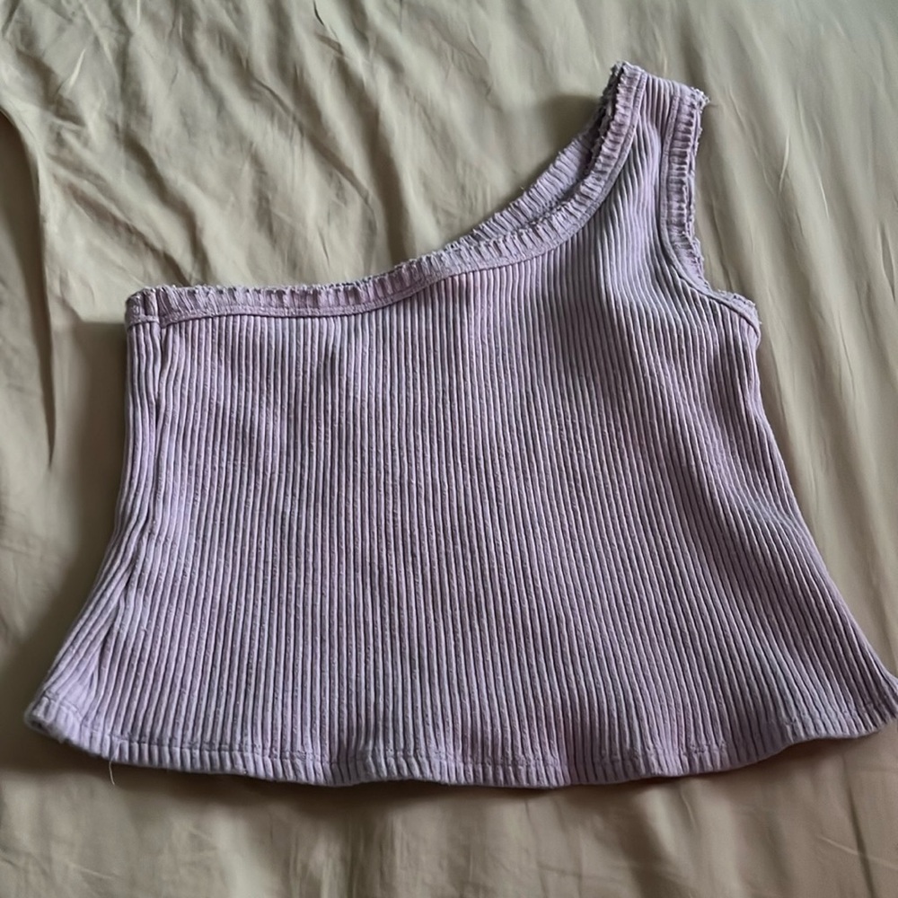 Purple One Shoulder Urban Outfitters Crop Top